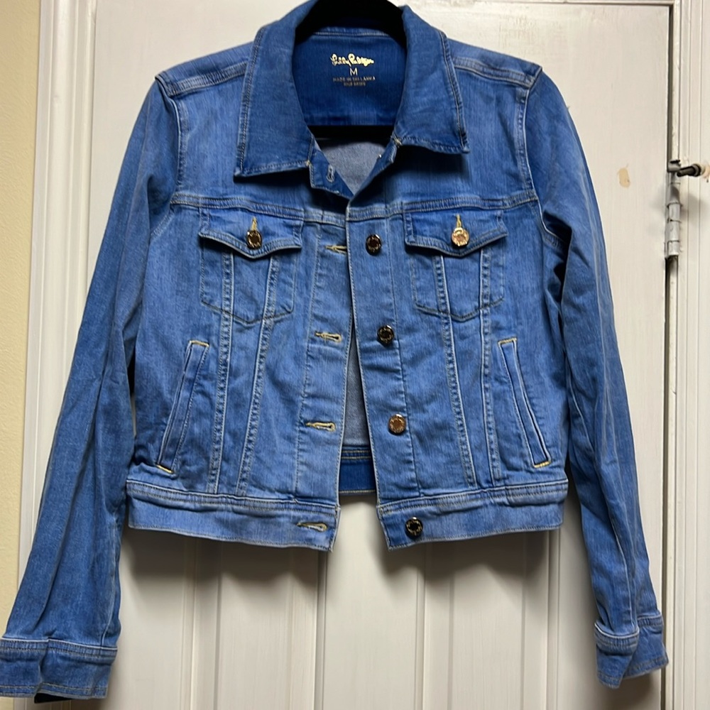 Lilly Pulitzer Seaspray Denim Jacket, size medium